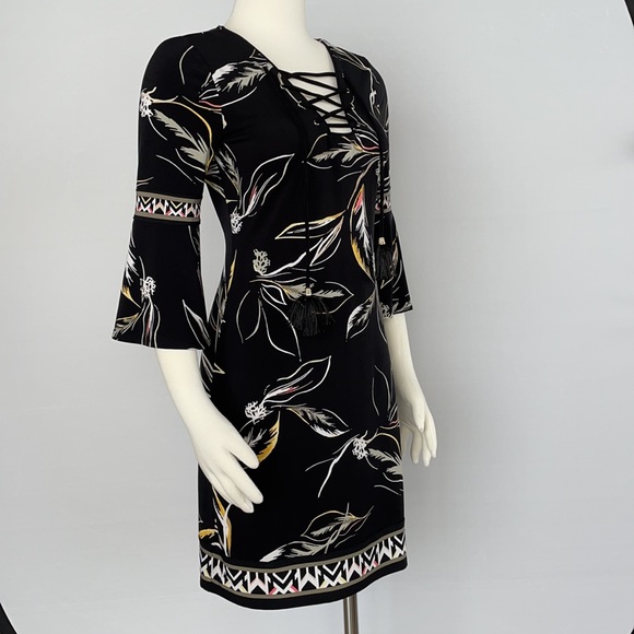 WHBM 3/4 Sleeve Floral Print Shift Dress  X Small - Picture 11 of 16